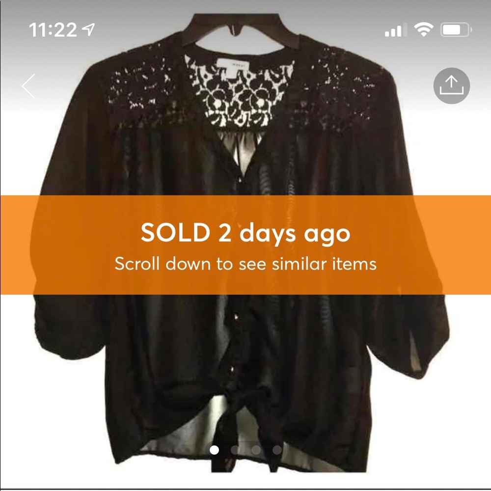 Bongo Black Blouse -L-